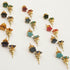 Colored stone studs/Earrings Pastel colors Set of 12 colors 11185N - Griiham