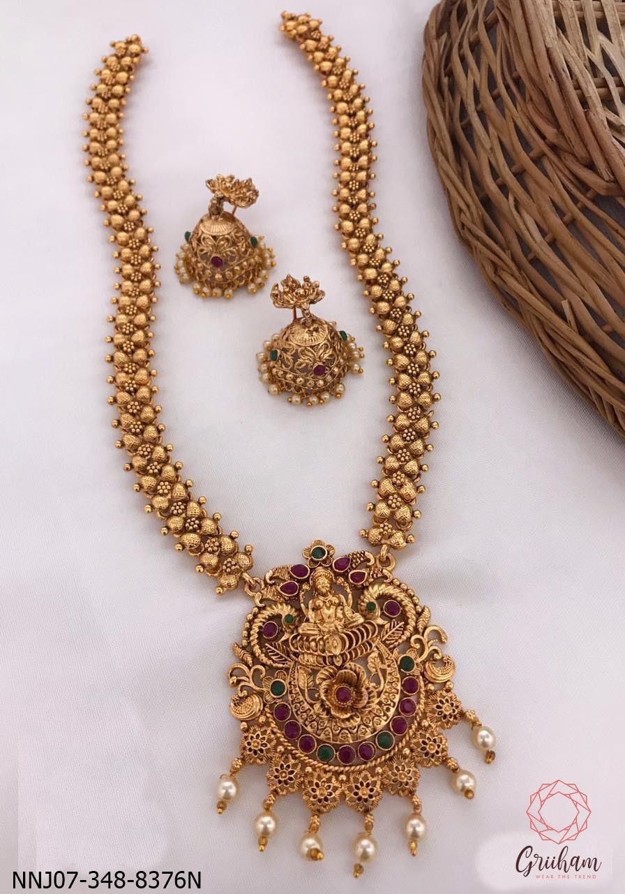 Designer Multicolor Laxmi 23 inches Long necklace set 8412N-Necklace Set-Griiham-Griiham