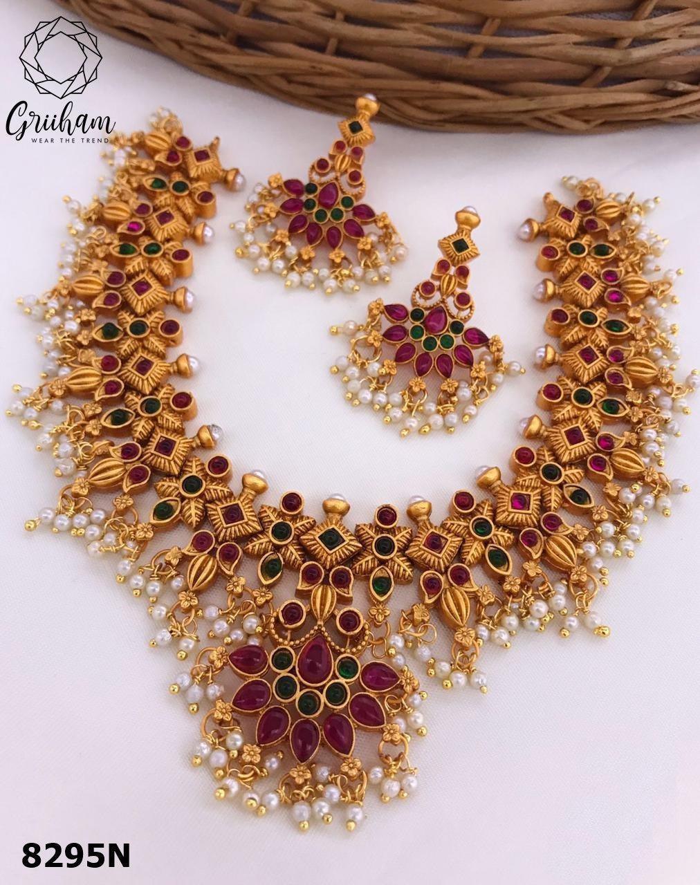 Designer Multicolor necklace set 8295N-Necklace Set-Griiham-Griiham