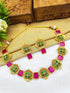 Designer Necklace with multicolour Ruby Emerald stones Necklac