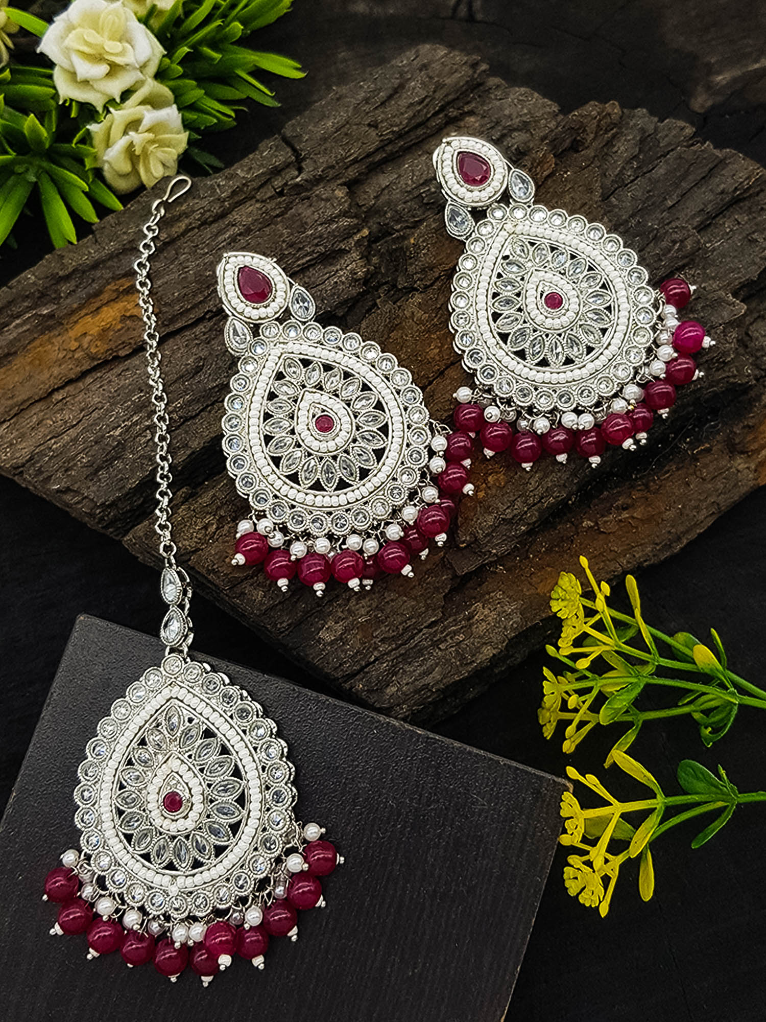 Silver Plated oxidised Earrings Jhumka