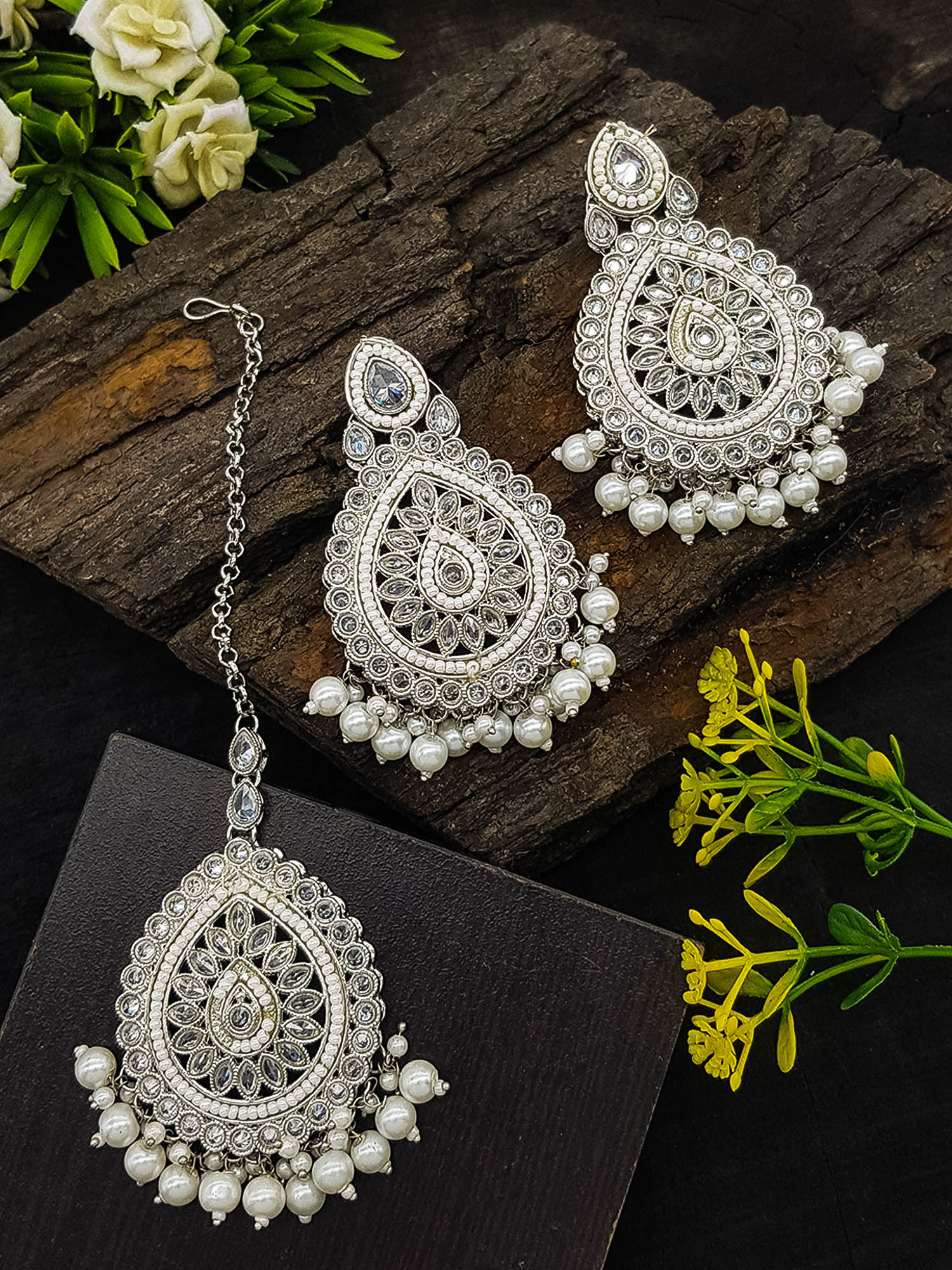 Silver Plated oxidised Earrings Jhumka