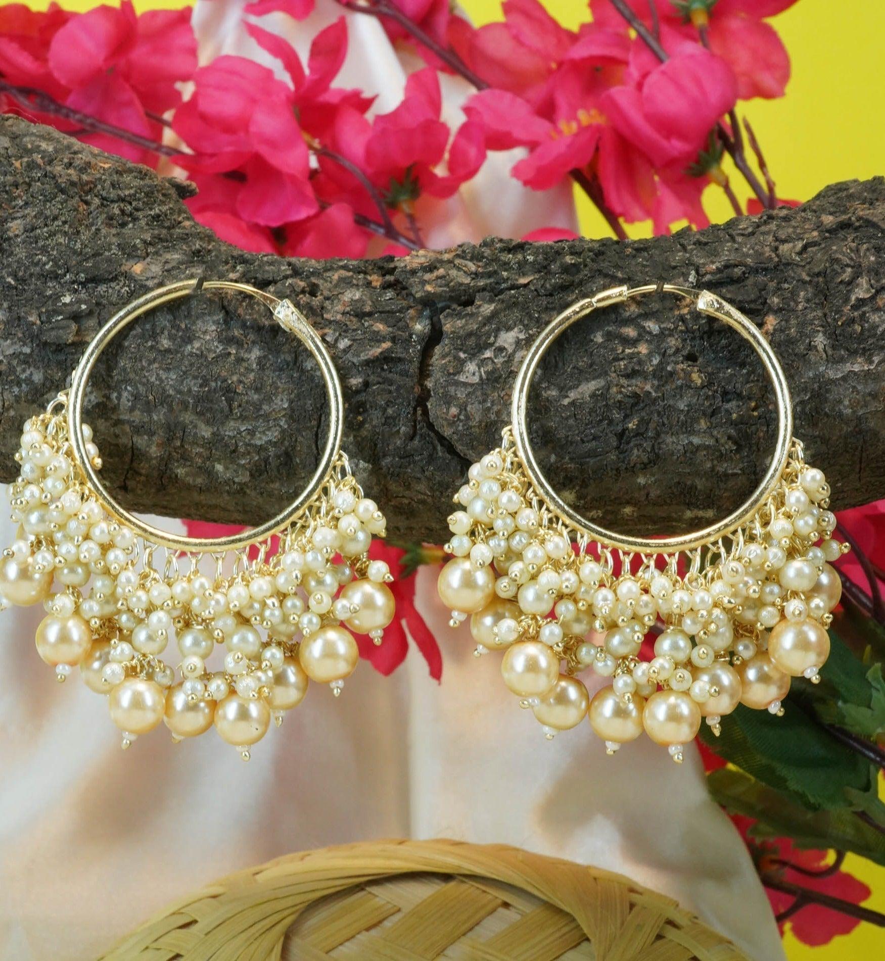 Exclusive Gold Plated Ear bali / Hangings 11343N - Griiham