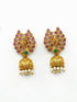 Exclusive Kemp studded Gold Plated Jhumki / Earrings 9563N - Griiham