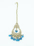 Faint Gold finish Earring Dangler with Maang Tikka - Griiham