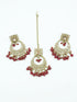 Faint Gold finish Earring Dangler with Maang Tikka - Griiham