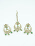 Faint Gold finish Earring Dangler with Maang Tikka - Griiham