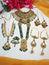 Fancy Dulhan set Gold Polish Bridal jewelry Set combo - Griiham