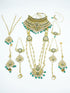 Fancy Dulhan set Gold Polish Bridal jewelry Set combo - Griiham