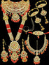 Fancy Dulhan set Gold Polish Bridal jewelry Set combo