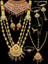 Fancy Dulhan set Gold Polish Bridal jewelry Set combo