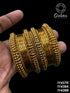 Fancy Mehendi Gold Plated Bangles Set of 12 bangles 11437K - Griiham