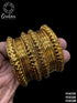 Fancy Mehendi Gold Plated Set of 12 Bangles - Griiham