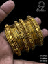 Fancy Mehendi Gold Plated Set of 12 Bangles - Griiham