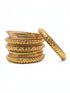 Fancy Mehendi Gold Plated Set of 12 Bangles - Griiham