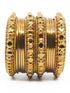 Fancy Mehendi Gold Plated Set of 12 Bangles - Griiham