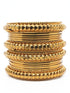 Fancy Mehendi Gold Plated Set of 12 Bangles - Griiham