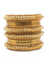 Fancy Mehendi Gold Plated Set of 12 Bangles - Griiham