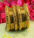 Fancy Mehendi Gold Plated Set of 12 Bangles