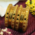 Fancy Mehendi Gold Plated Set of 12 Bangles