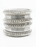 Fancy Silver Plated Bangles Set of 12 bangles 11416K - Griiham