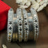Fancy Silver plated Set of 12 Bangles