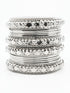 Fancy Silver plated Set of 12 Bangles - Griiham