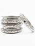 Fancy Silver plated Set of 12 Bangles - Griiham