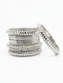 Fancy Silver plated Set of 12 Bangles - Griiham