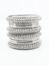 Fancy Silver plated Set of 12 Bangles - Griiham