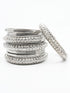 Fancy Silver plated Set of 12 Bangles - Griiham