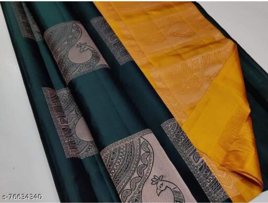Festive Edition Soft Kanchipuram litchi Semi-silks saree12843N - Griiham