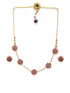 Floral motif Elegant Premeium Gold Finish Designer Multicolor stones Necklace Set - Griiham