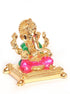 Ganesha Gold Plated charaspat Marble idol 11cm Height - Griiham