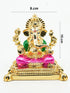 Ganesha Gold Plated charaspat Marble idol 11cm Height - Griiham