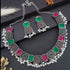 German silver Oxidised Necklace Set 12419N - Griiham