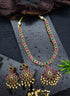 Gold Finish Designer Multicolor stones Necklace Set - Griiham