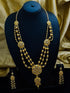 Gold Finish Fancy Necklace Set 7667N