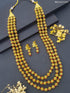 Gold Finish Green stone Necklace set 10791N - Griiham