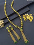 Gold Finish Green stone Necklace set 10792N - Griiham