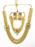 Gold Finish Necklace Combo Set with Artificial Stones 10348N - Griiham