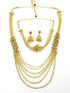 Gold Finish Necklace Combo Set with Artificial Stones 10349N - Griiham