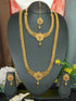 Gold Finish Necklace Combo Set with Artificial Stones 10351N - Griiham