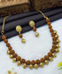 Gold Finish Premium Rudraksha Necklace Set