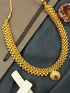 Gold Finish Short necklace Maharastra Thusi 11006N - Griiham