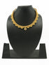 Gold Finish Short necklace Maharastra Thusi - Griiham