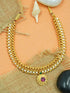 Gold Finish Short necklace Maharastra Thusi