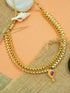 Gold Finish Short necklace Maharastra Thusi