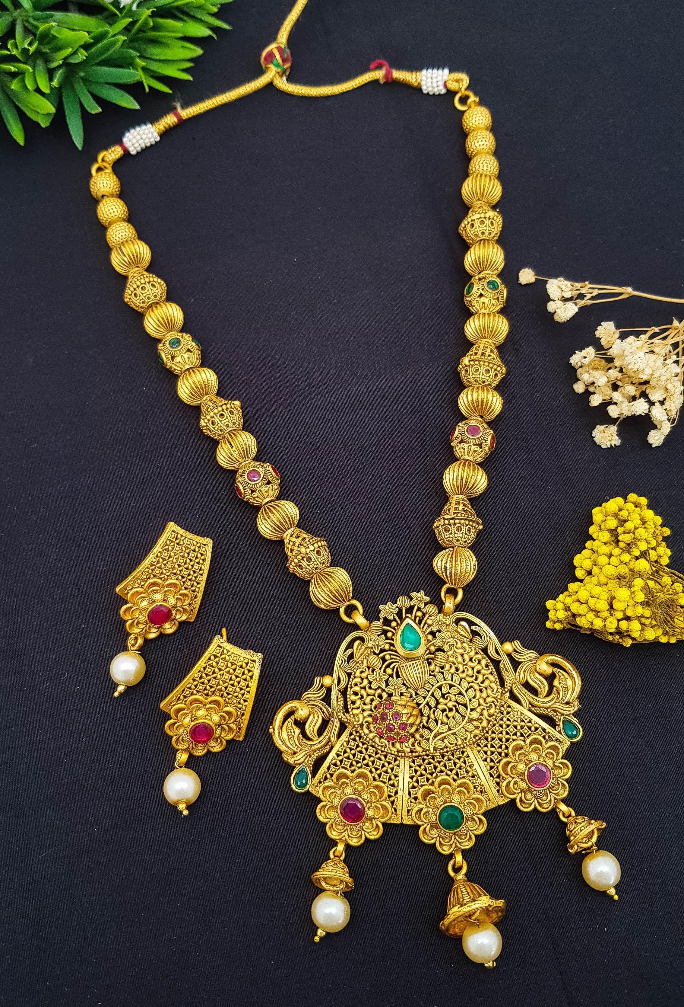 Gold Pated designer Necklace set