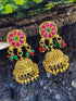 Gold Plated AD Stone Jhumka earrings